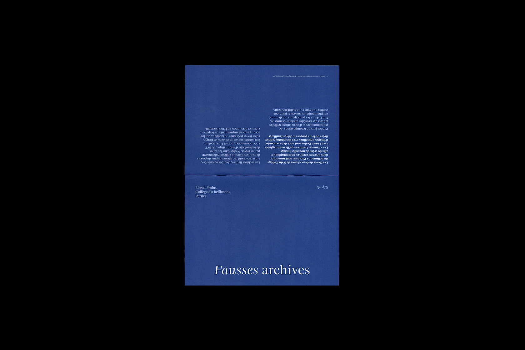 Photosensibles / 1/5 "Fausses archives", Lionel Pralus / Image No. 3